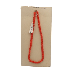 Vintage Czech necklace coral orange glass beads 