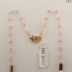 Vintage Czech 1 to 4 strand necklace vitrail topaz clear pentagon glass beads 