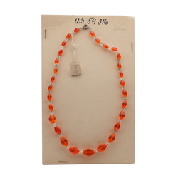 Vintage Czech necklace gradual orange bicone glass beads 