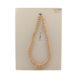 Vintage Czech necklace beige cube seed glass beads 