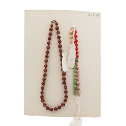 Vintage Czech necklace sample red twist glass beads 