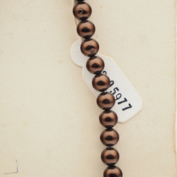 Vintage Czech necklace copper round topaz rondelle glass beads 