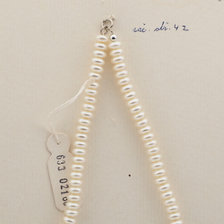 Vintage Czech necklace pearl glass plastic rondelle beads