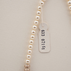 Vintage Czech necklace pearl metallic pink opaline glass beads 