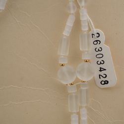 Vintage Czech necklace satin atlas frost glass beads 