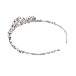 Vintage handmade Czech crystal clear glass rhinestone tiara 