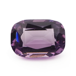 Large Czech vintage rectangle faceted violet purple glass rhinestone 18x13mm