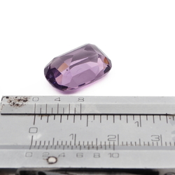 Large Czech vintage rectangle faceted violet purple glass rhinestone 18x13mm