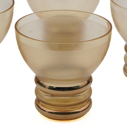 Set (4) vintage Czechoslovakian topaz glasses