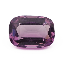 Large Czech vintage rectangle faceted purple violet glass rhinestone 18x13mm