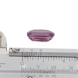 Large Czech vintage rectangle faceted purple violet glass rhinestone 18x13mm