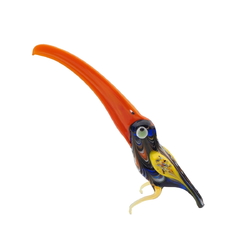 Czech lampwork glass toucan bird figurine ornament gift