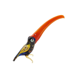 Czech lampwork glass toucan bird figurine ornament gift