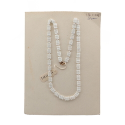Vintage Czech necklace white interlocking glass beads