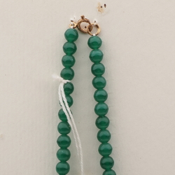 Vintage Czech necklace chrysoprase opaline lustre green glass beads