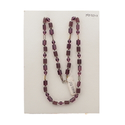Vintage Czech necklace purple gold vitrail clear glass beads