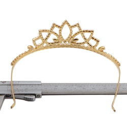 Czech glass rhinestone gold tone tiara crown ball pageant wedding graduation