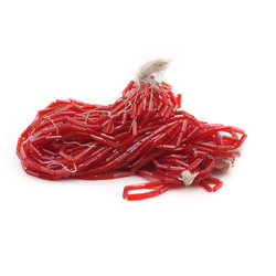 Lot (1200) Czech vintage red lustre bugle glass beads 6mm