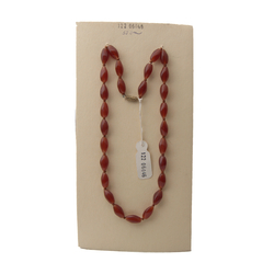 Vintage Czech necklace carnelian red opaline glass beads