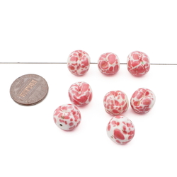 7 Lampwork Perles De Verre Cube 14 mm Aa2-16 7 Lampwork Perles De Verre Cube 14 mm Aa2-16