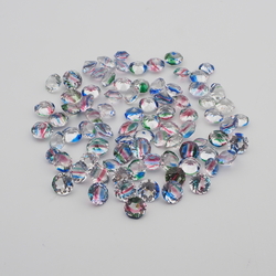 Lot (83) vintage Czech rainbow glass rhinestones 