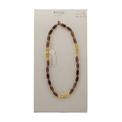 Vintage Czech necklace yellow topaz oval twist glass beads 