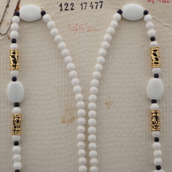Vintage Czech necklace element glasses holder  white glass beads 