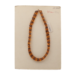 Vintage Czech necklace topaz interlocking glass beads 