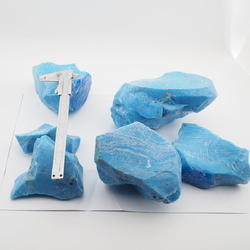 Lot Czech vintage blue glass block frit lampwork molding art glass aquarium art 8.5kg