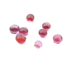 Lot (8) Czech antique pink glass cabochon drops craft supplies
