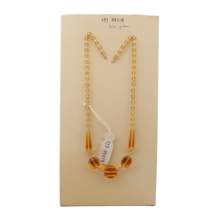 Vintage Czech necklace element glasses holder golden topaz glass beads 