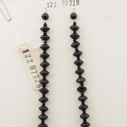 Vintage Czech necklace element glasses holder black glass beads 