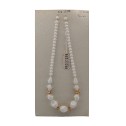 Vintage Czech necklace element glasses holder white marble glass beads