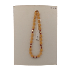 Vintage Czech necklace frost topaz brown glass beads