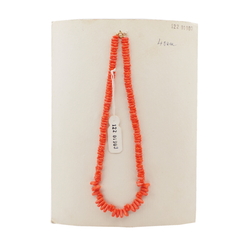 Vintage Czech necklace coral orange tribal style glass beads 