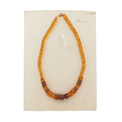 Vintage Czech necklace interlocking topaz glass beads