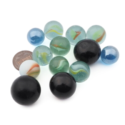 Lot (13) antique vintage German glass marbles toys 