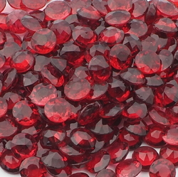 Lot (210) Czech vintage cranberry pink red round glass rhinestones 7mm