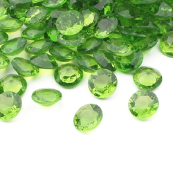 Lot (200) Czech vintage green round glass rhinestones 7mm