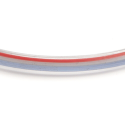 Large antique Czech red white blue striped glass bangle hoop ring 69mm