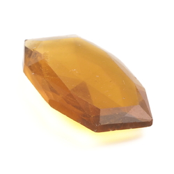 Large Czech vintage octagon faceted topaz glass rhinestone 37x23mm