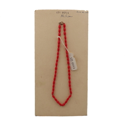 Vintage Czech necklace red twist rectangle glass beads