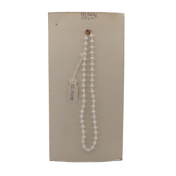 Vintage Czech necklace white bicone glass beads 