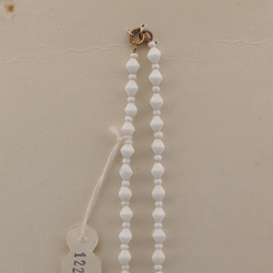 Vintage Czech necklace white bicone glass beads 
