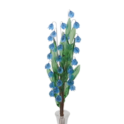 Czech lampwork glass bead bluebell flowers stem ornament