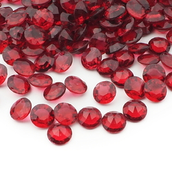 Lot (190) Czech vintage cranberry pink red round glass rhinestones 7mm