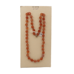 Vintage Czech necklace beige topaz opaline glass beads