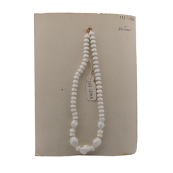 Vintage Czech necklace white rondelle cup nugget glass beads