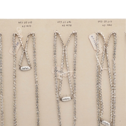 Large Sample card 6 Deco Geometric Czech vintage rhinestone jewelry Necklaces 