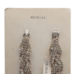 Sample card Deco Czech vintage rhinestone jewelry Twist Necklace